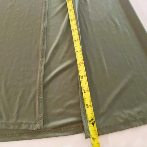 Good Time USA - VNeck, Front Split, Extra Long, Dark Green, Dress - Size S/M - Picture 8 of 8